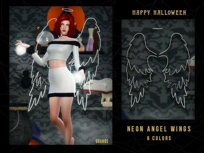 Neon Angel Wings By Oranostr 3 sims 4 cc neon angel wings by oranostr 2