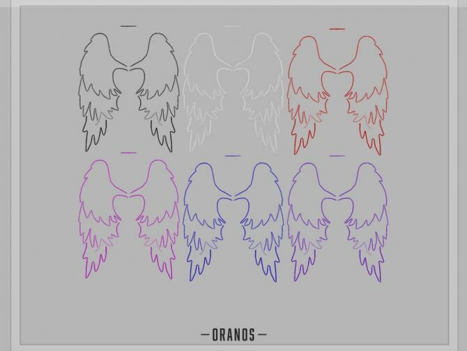 Neon Angel Wings By Oranostr 4 sims 4 cc neon angel wings by oranostr 3