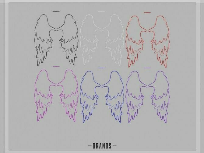 Neon Angel Wings By Oranostr 2 sims 4 cc neon angel wings by oranostr 4