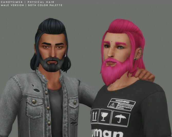 Physical Hair + TIE Recolor ACC At Candy Sims 4 3 sims 4 cc physical hair tie recolor acc at candy sims 4 3