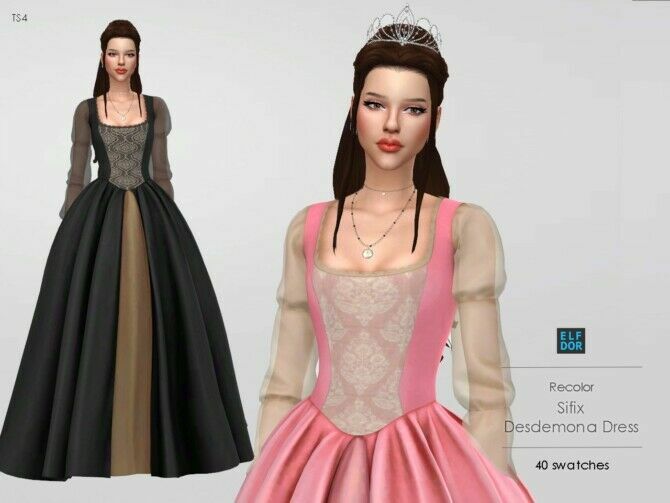 Sifix Desdemona Dress At Elfdor Sims 2 sims 4 cc sifix desdemona dress at elfdor sims 2