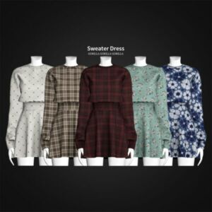 Sweater Dress At Gorilla Sims 4 CC