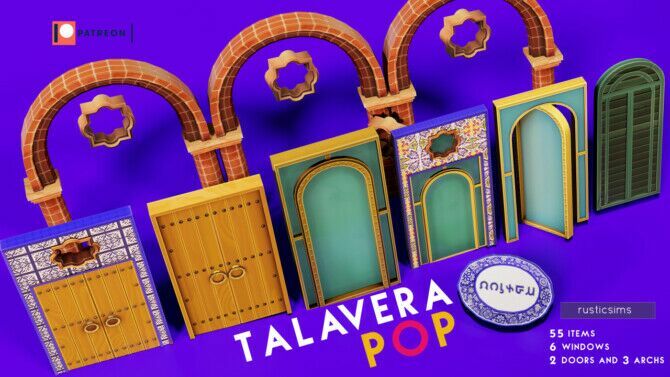 Talavera POP SET At Rustic Sims 2 sims 4 cc talavera pop set at rustic sims 2