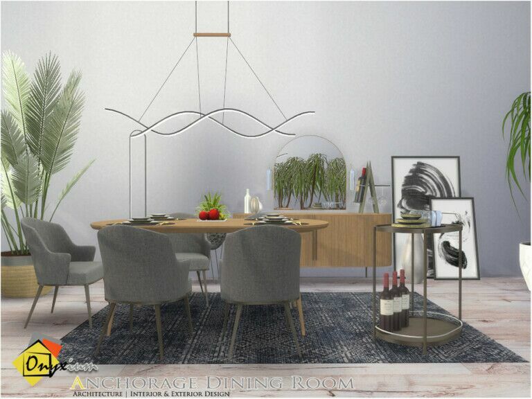 Anchorage Dining Room By Onyxium 1 Anchorage Dining Room By Onyxium Sims 4 CC