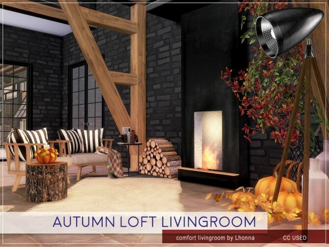 Autumn Loft Livingroom By Lhonna 1 Autumn Loft Livingroom By Lhonna Sims 4 CC