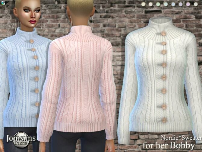 Bobby Sweater For HER By Jomsims 1 Bobby Sweater For HER By Jomsims Sims 4 CC