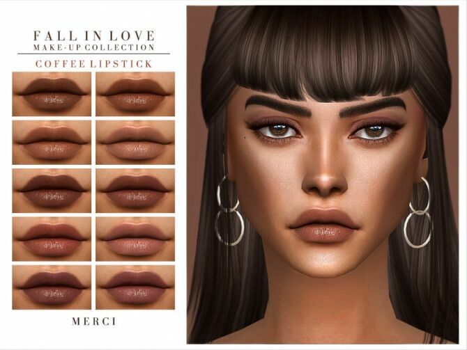 Coffee Lipstick By Merci 1 Coffee Lipstick By Merci Sims 4 CC
