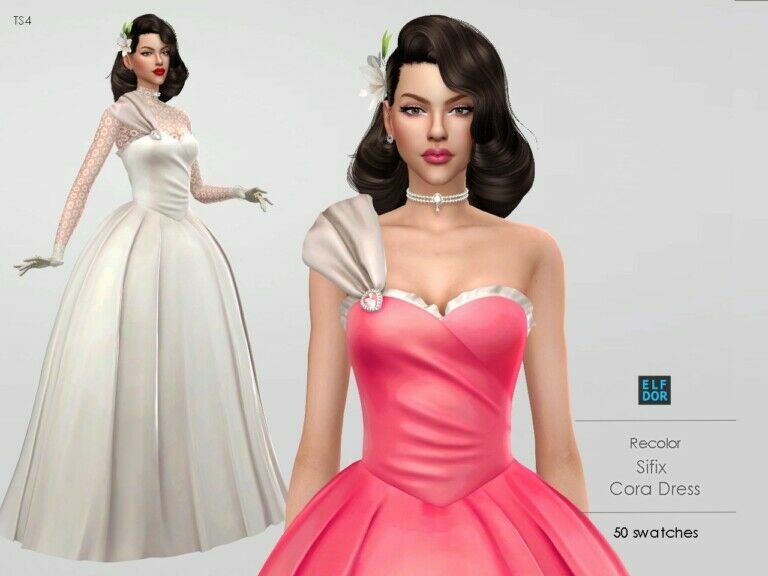 Cora Dress RC At Elfdor Sims 1 Cora Dress RC At Elfdor Sims Sims 4 CC