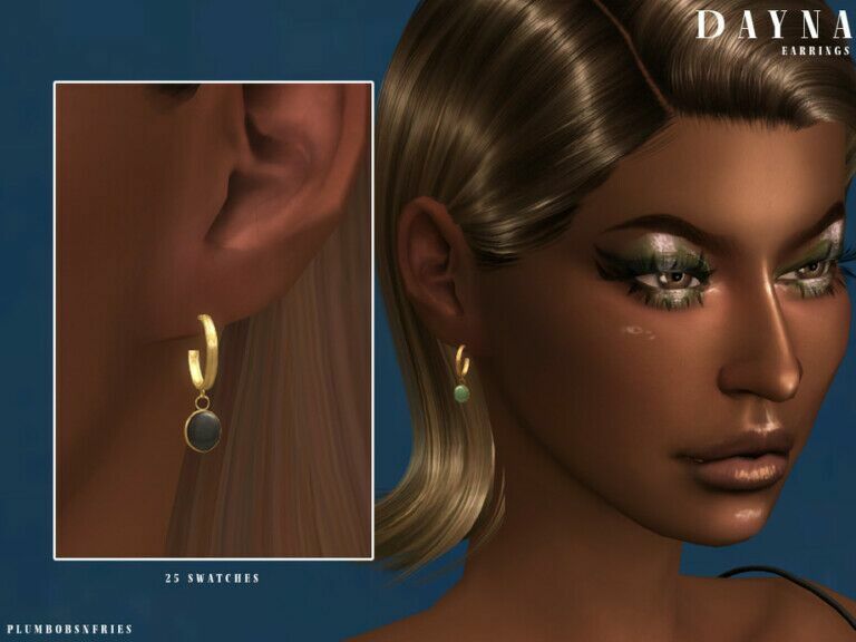 Dayna Earrings By Plumbobs N Fries 1 Dayna Earrings By Plumbobs N Fries Sims 4 CC