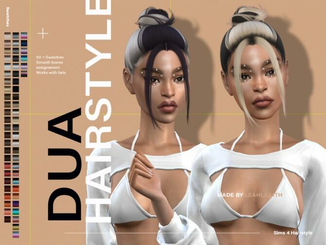 DUA Hairstyle By Leah Lillith 1 DUA Hairstyle By Leah Lillith Sims 4 CC