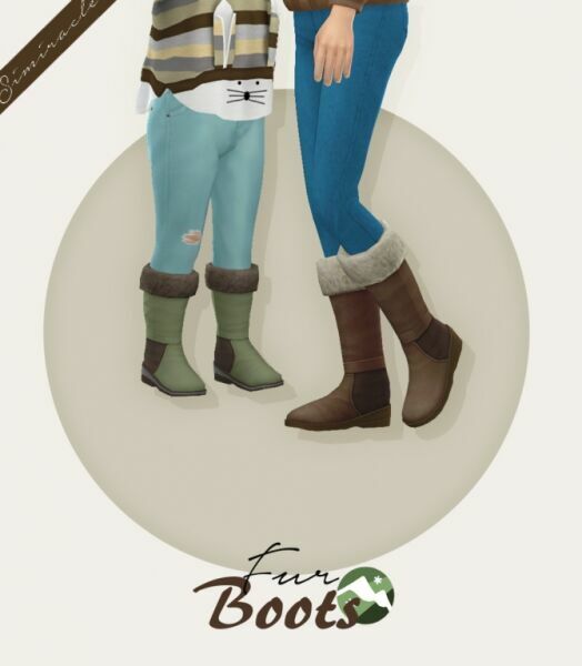 FUR Boots At Simiracle 1 FUR Boots At Simiracle Sims 4 CC
