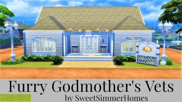 Furry Godmother’s Vets By Sweetsimmerhomes 1 Furry Godmother’s Vets By Sweetsimmerhomes Sims 4 CC