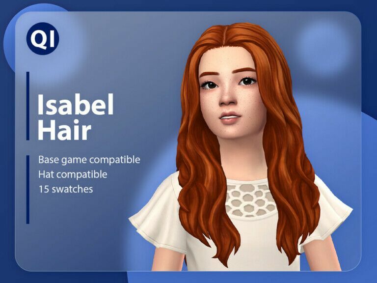 Isabel Hair By Qicc 1 Isabel Hair By Qicc Sims 4 CC