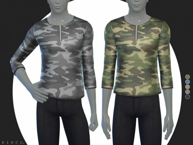 James Camo TOP By Pipco 1 James Camo TOP By Pipco Sims 4 CC