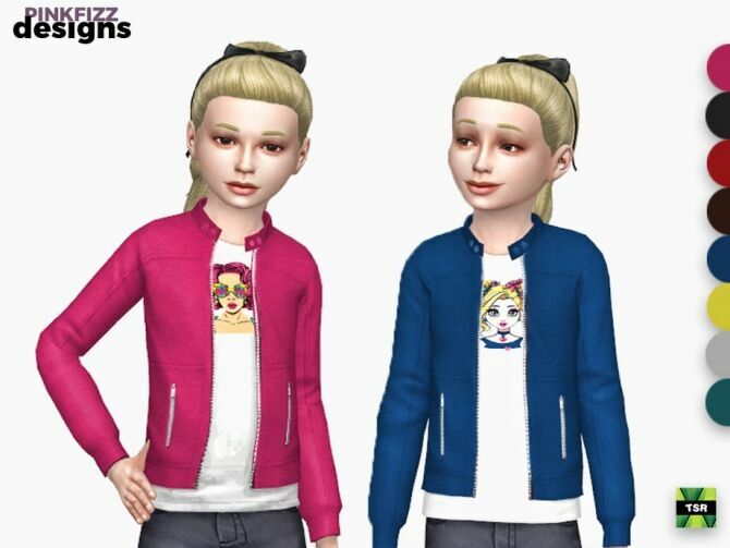 Junior Jacket & TEE By Pinkfizzzzz 1 Junior Jacket & TEE By Pinkfizzzzz Sims 4 CC