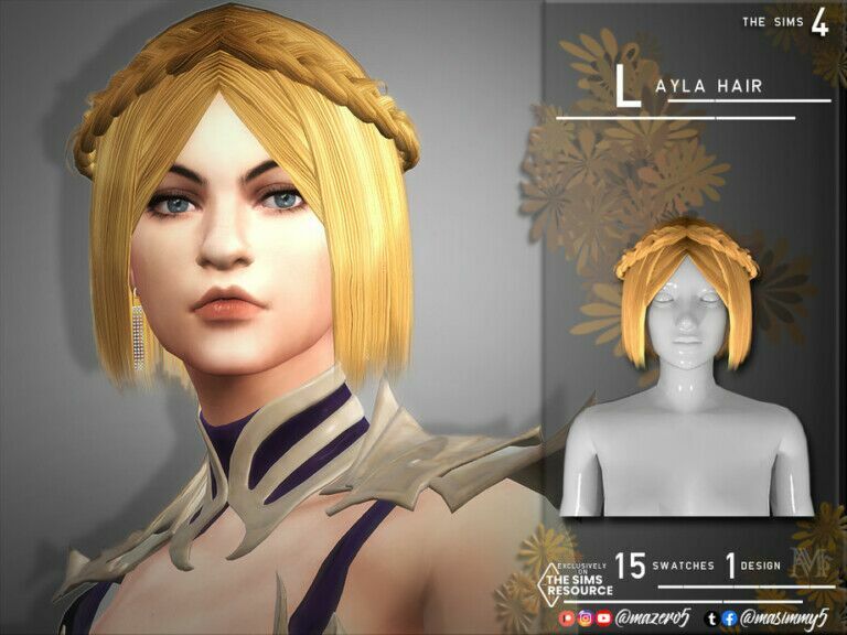 Layla Hair By Mazero5 1 Layla Hair By Mazero5 Sims 4 CC