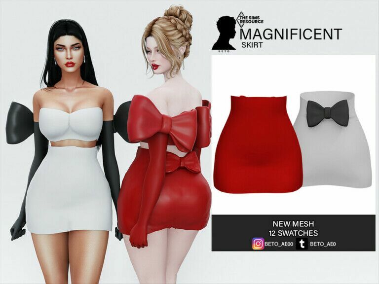Magnificent (Skirt) By Beto_Ae0 1 Magnificent (Skirt) By Beto_Ae0 Sims 4 CC