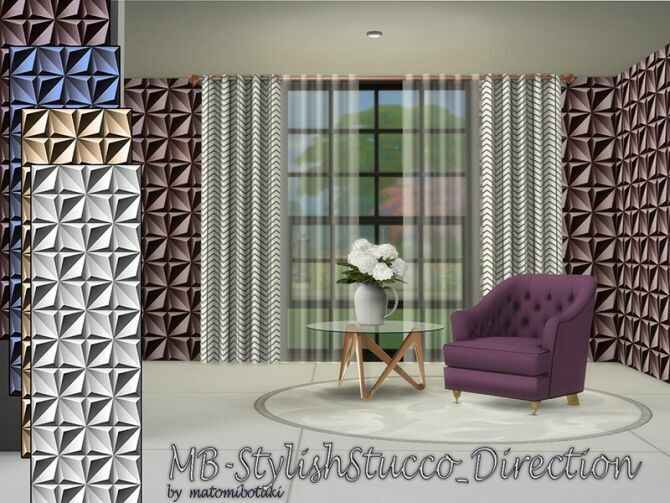 MB Stylish Stucco Direction By Matomibotaki 1 MB Stylish Stucco Direction By Matomibotaki Sims 4 CC