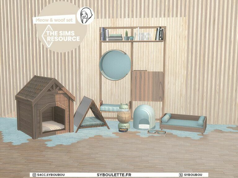 Meow And Woof SET By Syboubou 1 Meow And Woof SET By Syboubou Sims 4 CC