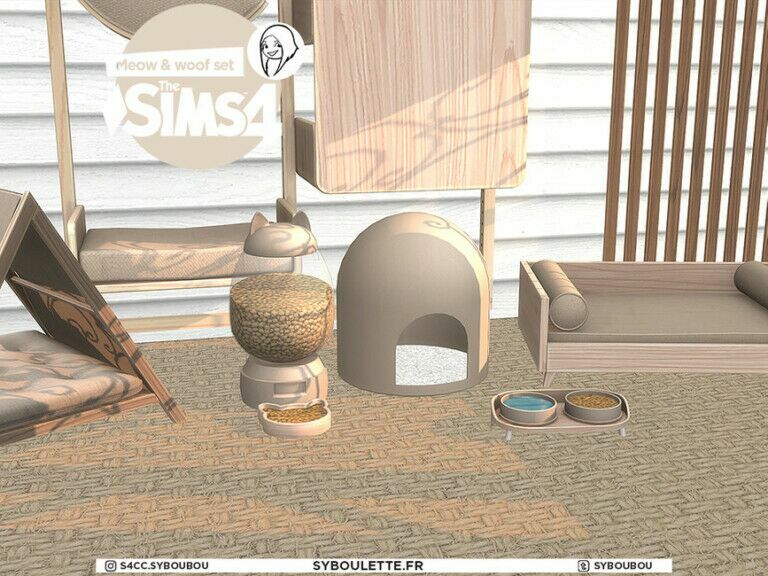Meow And Woof SET By Syboubou 2 sims 4 cc meow and woof set by syboubou 2