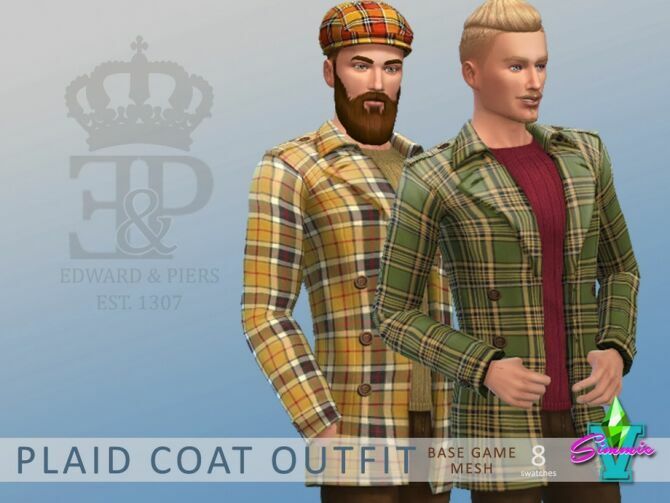 Plaid Coat Outfit By Simmiev 1 Plaid Coat Outfit By Simmiev Sims 4 CC