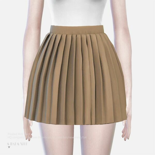 Pleated Mini Skirt At Charonlee 1 Pleated Mini Skirt At Charonlee Sims 4 CC