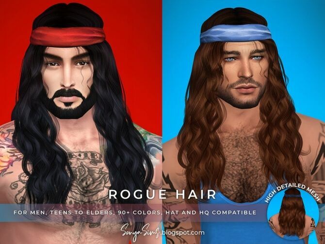 Rogue Hair For Males By Sonyasimscc 1 Rogue Hair For Males By Sonyasimscc Sims 4 CC