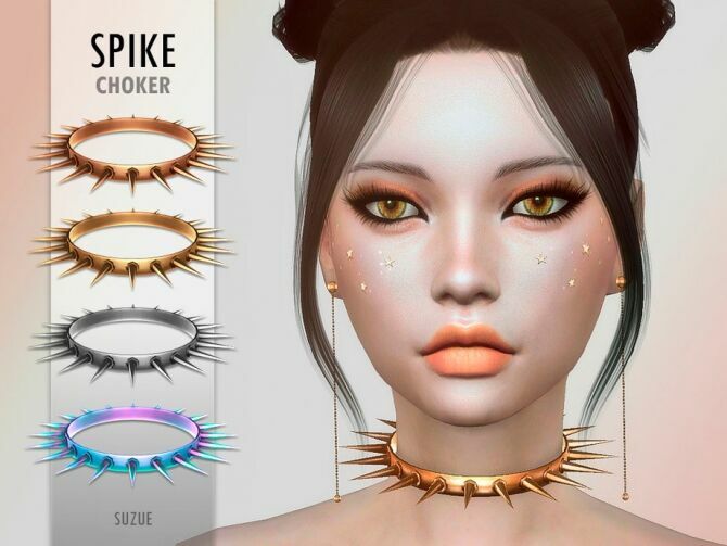 Spike Choker By Suzue 1 Spike Choker By Suzue Sims 4 CC