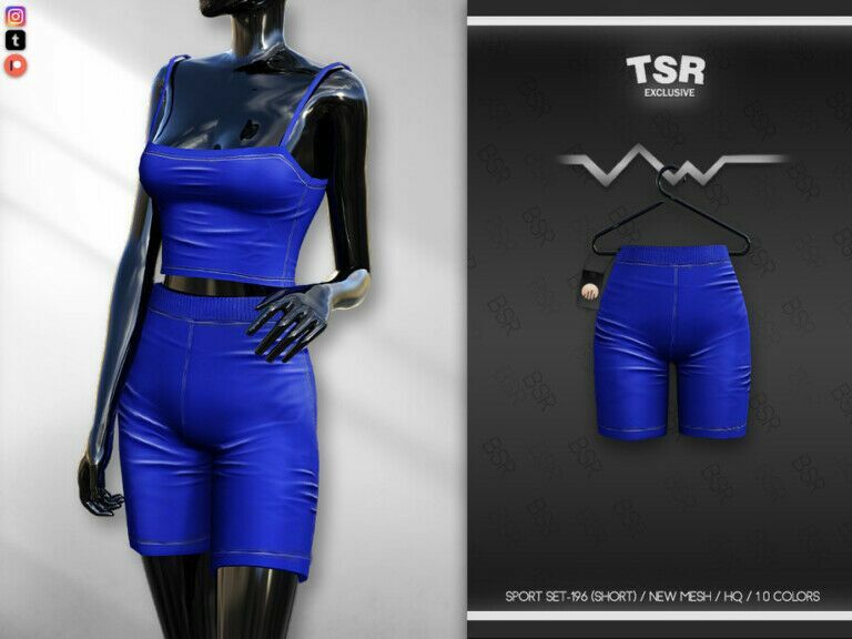 Sport SET-196 (Short) BD646 By Busra-Tr 1 Sport SET-196 (Short) BD646 By Busra-Tr Sims 4 CC
