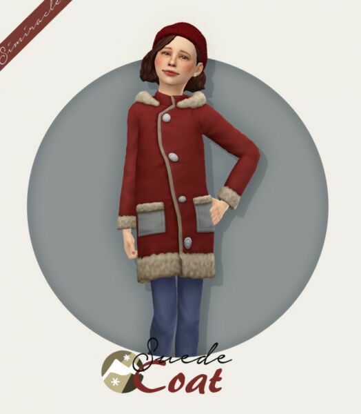 Suede Coat Kids Version At Simiracle 1 Suede Coat Kids Version At Simiracle Sims 4 CC