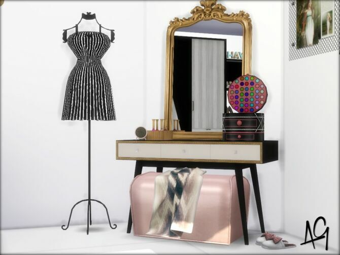 sims 4 cc tween girls room by algbuilds 3