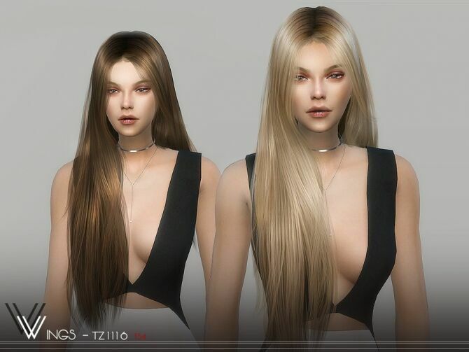 Wings-Tz1116 Hair By Wingssims 1 Wings-Tz1116 Hair By Wingssims Sims 4 CC