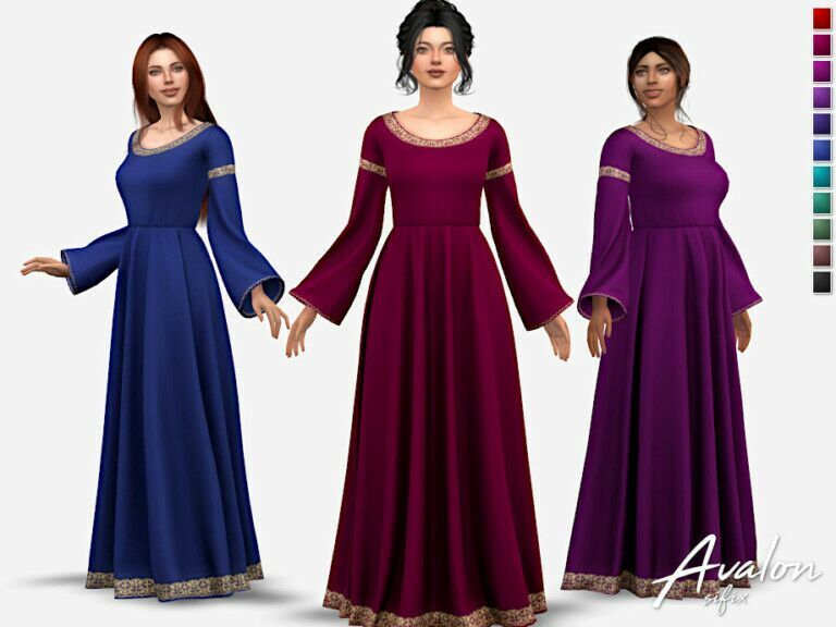 Avalon Dress By Sifix 1 Avalon Dress By Sifix Sims 4 CC