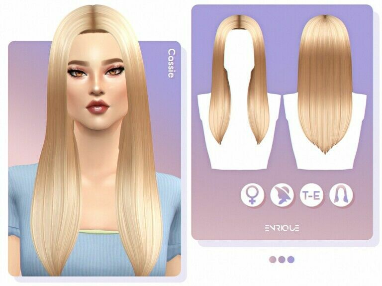 Cassie Hair At Enriques4 1 Cassie Hair At Enriques4 Sims 4 CC