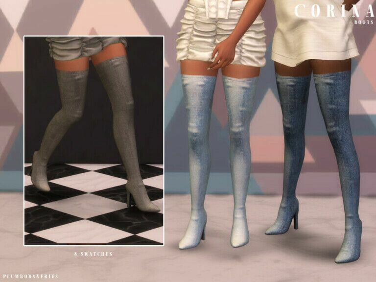 Corina Boots By Plumbobs N Fries 1 Corina Boots By Plumbobs N Fries Sims 4 CC