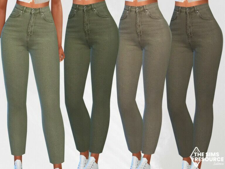 Cropped Casual Jeans By Saliwa 1 Cropped Casual Jeans By Saliwa Sims 4 CC
