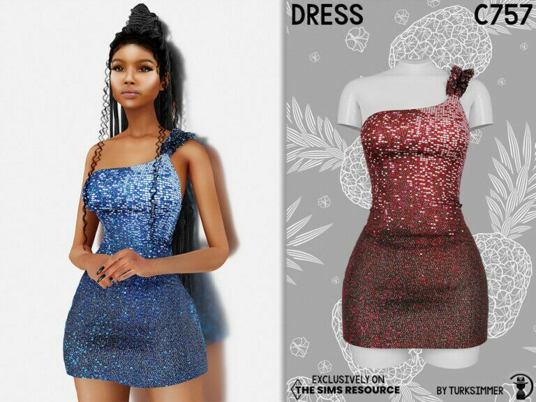 Dress C757 By Turksimmer 1 Dress C757 By Turksimmer Sims 4 CC