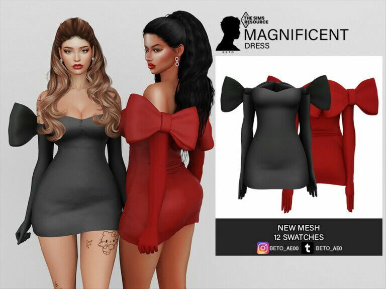 Magnificent (Dress) By Beto_Ae0 1 Magnificent (Dress) By Beto_Ae0 Sims 4 CC