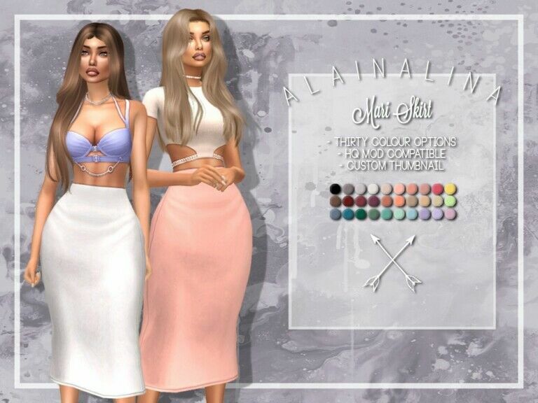 Mari Skirt At Alainalina 1 Mari Skirt At Alainalina Sims 4 CC