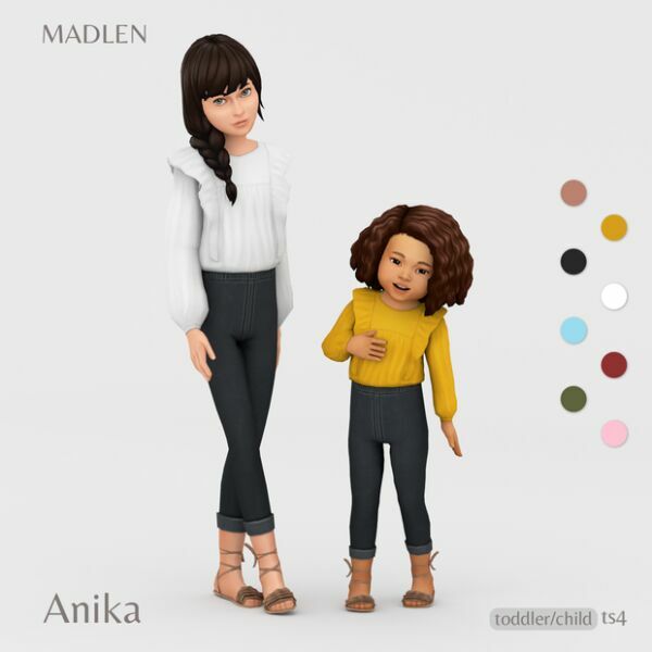Anika Outfit By Madlen 1 Anika Outfit By Madlen Sims 4 CC