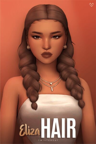 Eliza Hair By Twisted-Cat 1 Eliza Hair By Twisted-Cat Sims 4 CC
