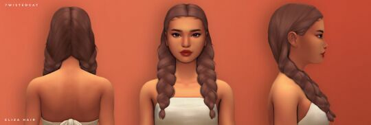 Eliza Hair By Twisted-Cat 2 sims 4 cc eliza hair by twisted cat 2