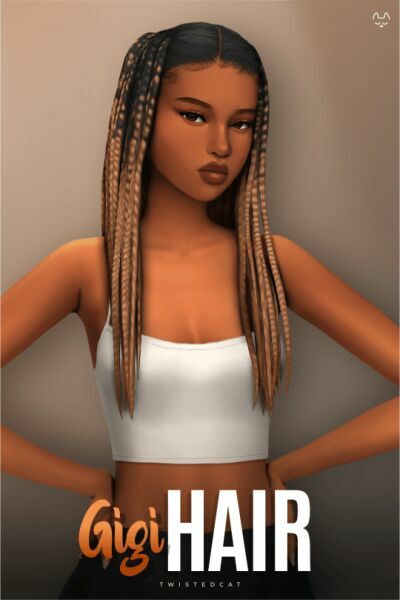 Gigi Hair By Twisted-Cat 1 Gigi Hair By Twisted-Cat Sims 4 CC
