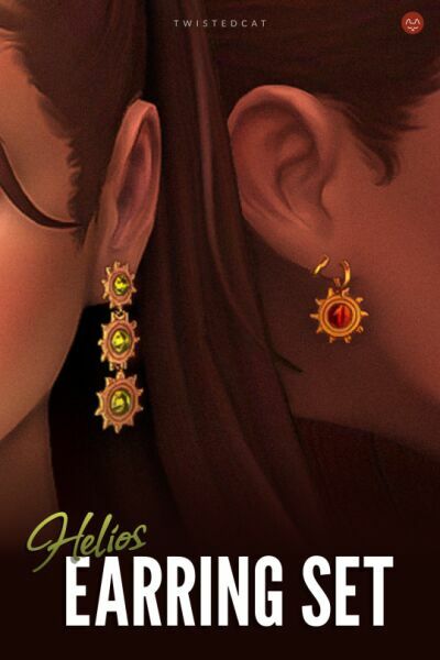Helios Earring SET By Twisted-Cat 1 Helios Earring SET By Twisted-Cat Sims 4 CC