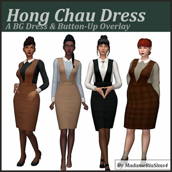 Hong Chau Dress By Madameria 1 Hong Chau Dress By Madameria Sims 4 CC