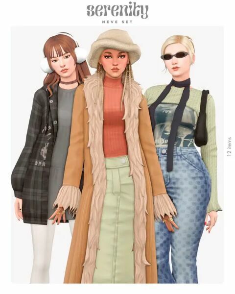 Neve SET (12 Items) By Serenity 1 Neve SET (12 Items) By Serenity Sims 4 CC