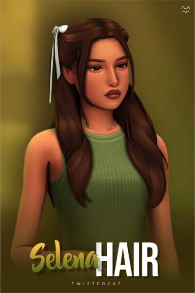 Selena Hair By Twisted-Cat 1 Selena Hair By Twisted-Cat Sims 4 CC