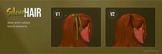 Selena Hair By Twisted-Cat 2 sims 4 cc selena hair by twisted cat 2
