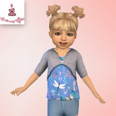 Toddler TOP + Sweater By Lewbertsn00Tles 1 Toddler TOP + Sweater By Lewbertsn00Tles Sims 4 CC