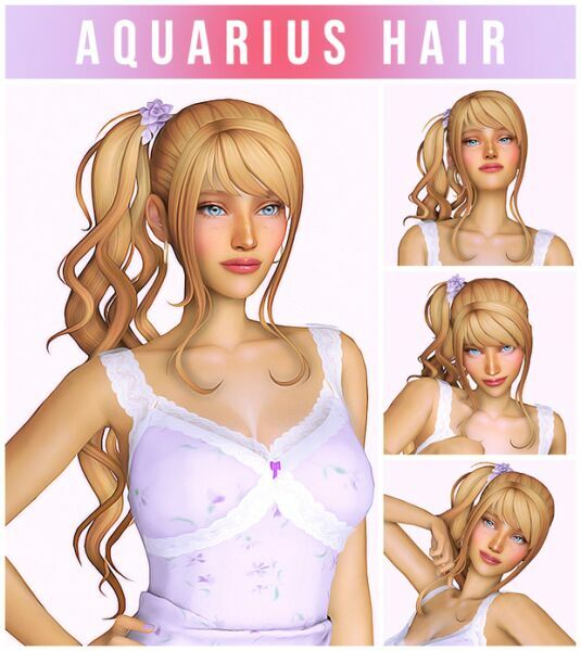 Aquarius Hair By Kamiiri 1 Aquarius Hair By Kamiiri Sims 4 CC